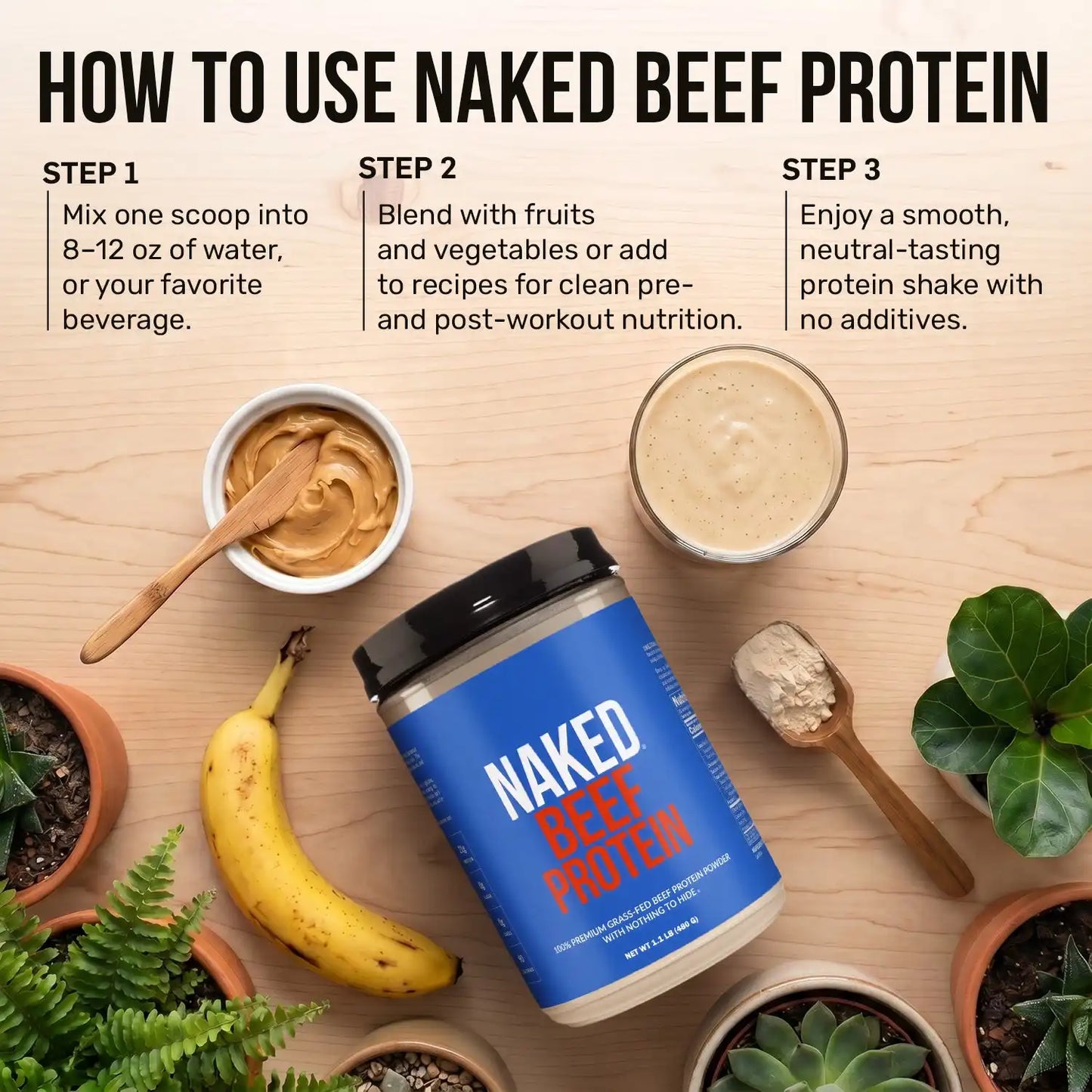 Chocolate Beef Protein Powder | Naked Chocolate Beef Protein - 1.2LB