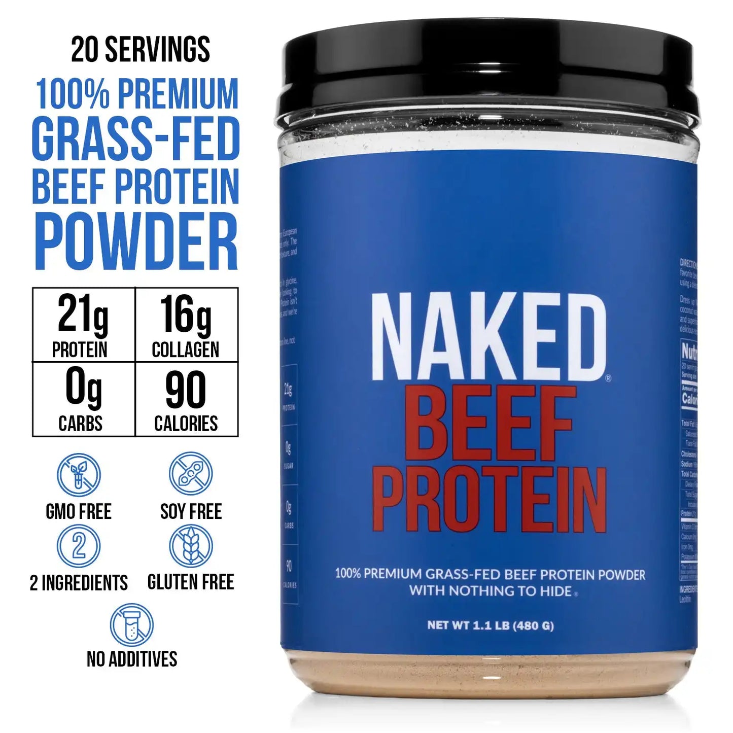 Beef Protein Powder | Naked Beef Protein - 1.1LB