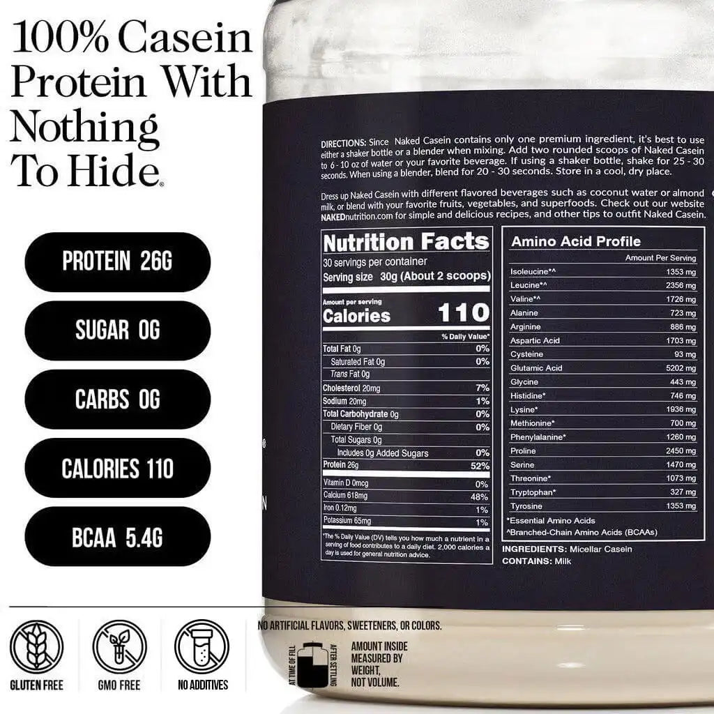 Micellar Casein Protein Powder | Naked Casein - 2LB