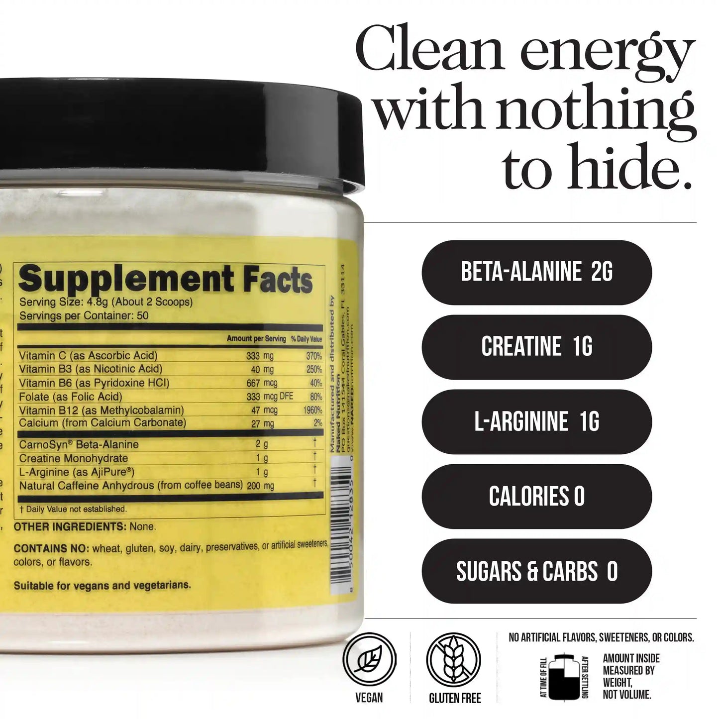 Pre Workout Supplement | Naked Energy - 50 Servings
