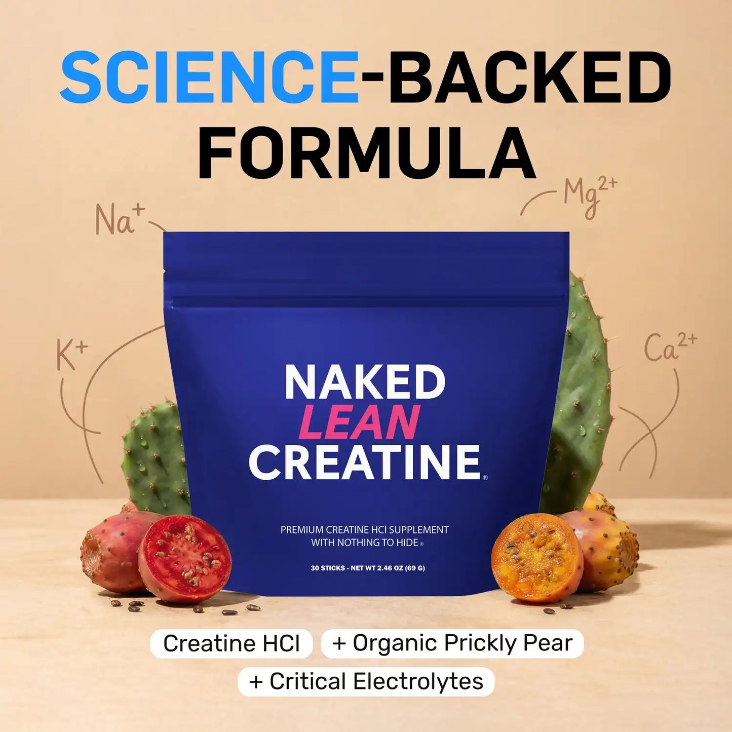 Creatine HCl Travel Packets | Naked Lean Creatine - 30 Servings