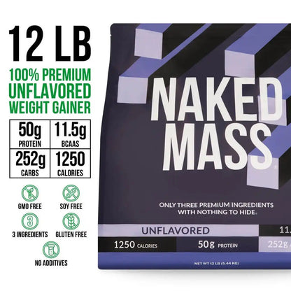 Mass Gainer Protein Supplement | Naked Mass - 12LB