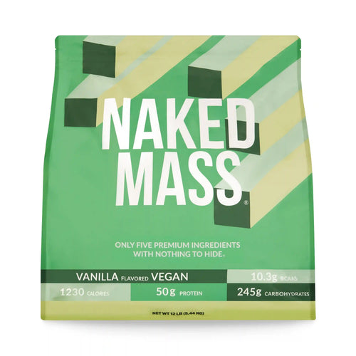 Vanilla Vegan Mass Gainer Supplement | Naked Vegan Mass - 12LB