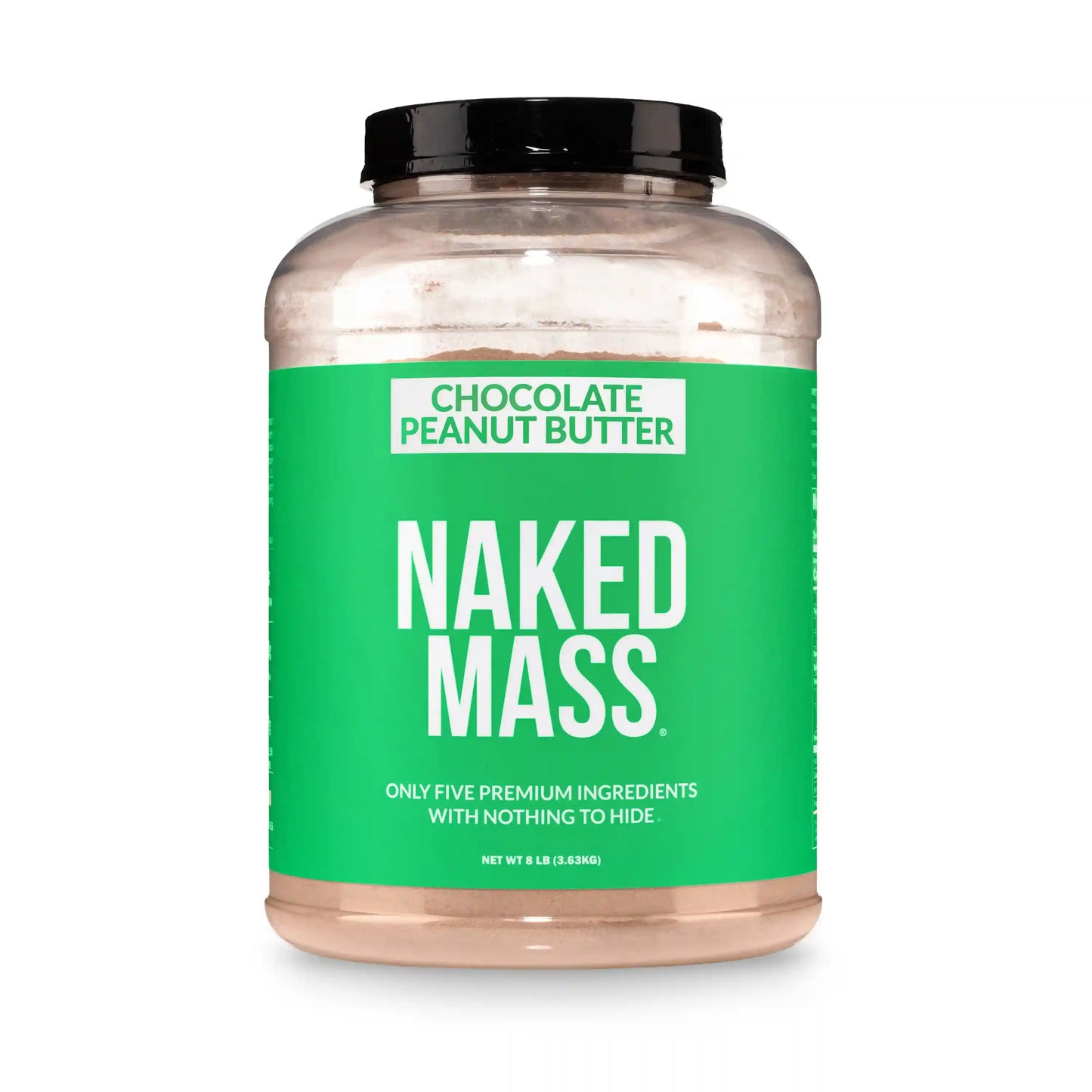 Chocolate Peanut Butter Vegan Mass Gainer Supplement | Naked Vegan Mass - 8LB