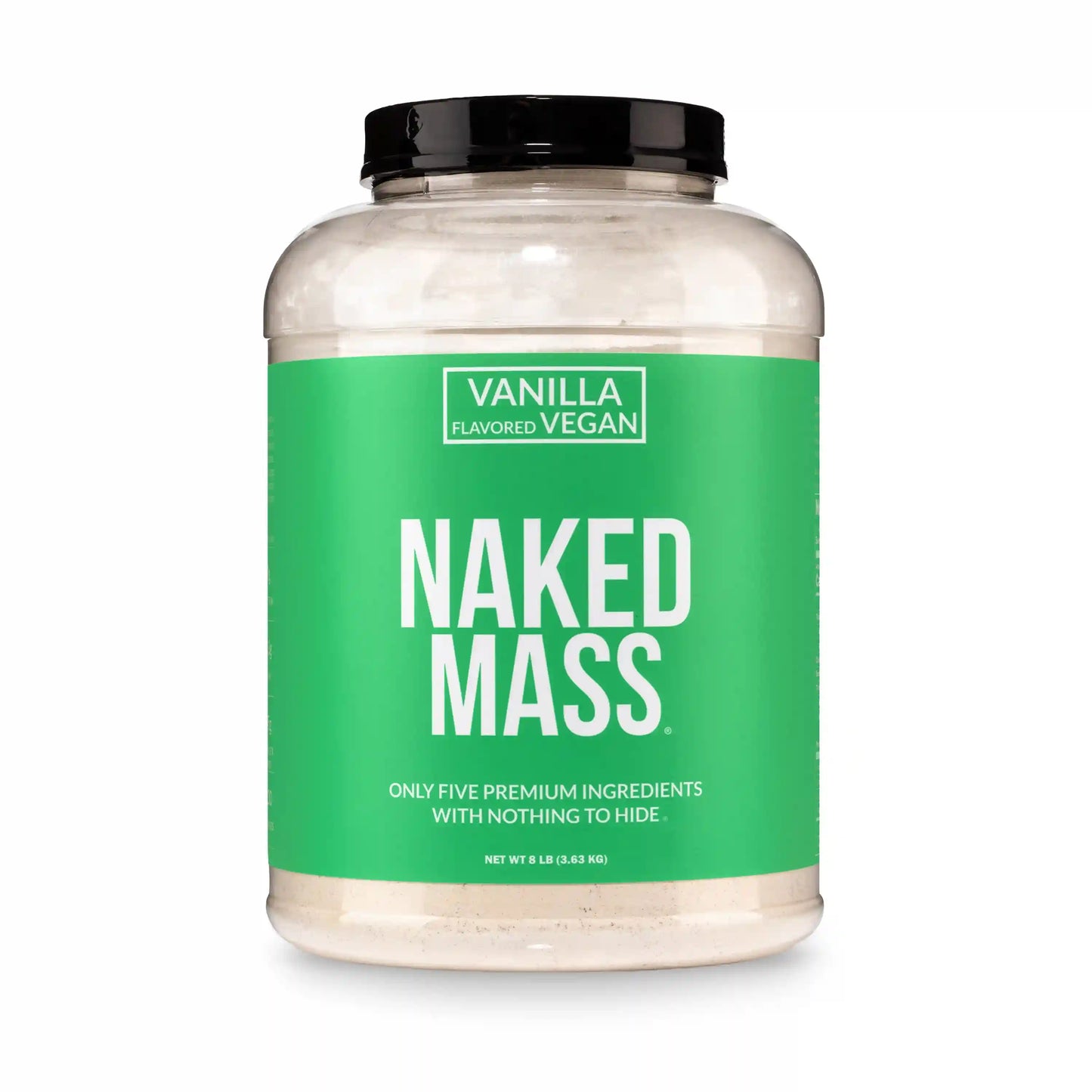 Vanilla Vegan Mass Gainer Supplement | Naked Vegan Mass - 8LB