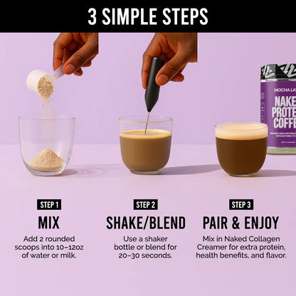 Mocha Latte Protein Iced Coffee | Naked Protein Coffee - 17 Servings