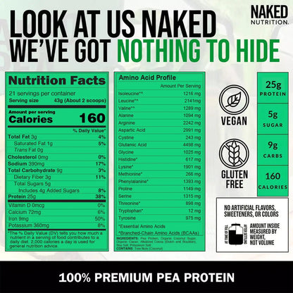 Double Chocolate Pea Protein Powder | Naked Pea - 2LB