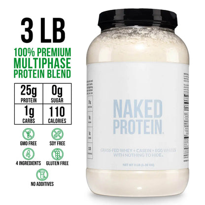 Protein Powder Blend - 3LB Egg, Whey & Casein Protein Blend | Naked Protein - 3LB