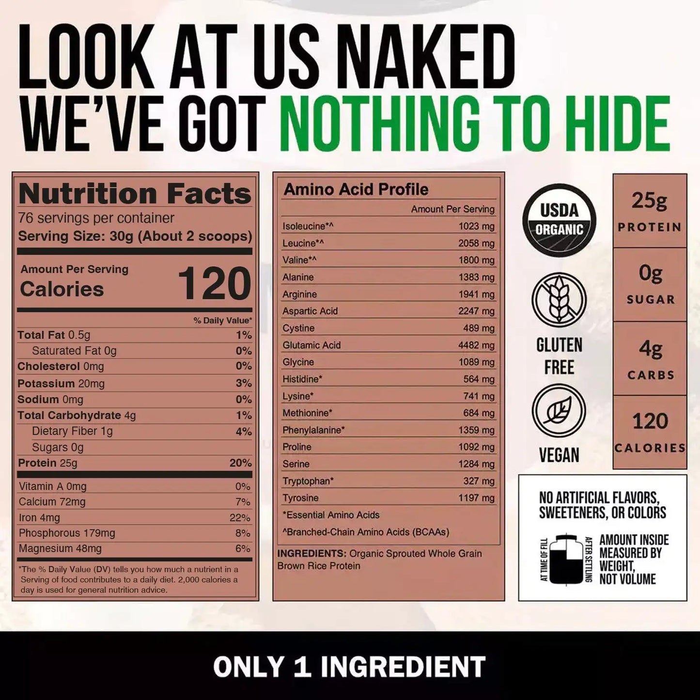 Organic Brown Rice Protein Powder | Naked Rice - 5lb