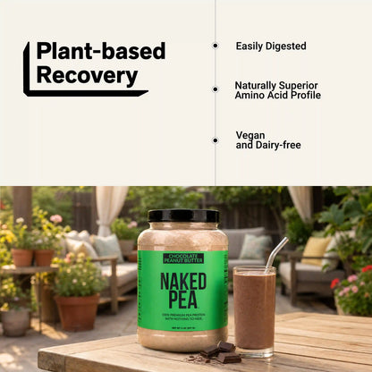 Chocolate Peanut Butter Pea Protein Powder | Naked Pea - 2LB
