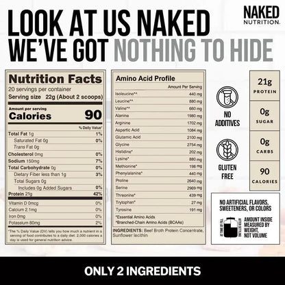Bone Broth Protein Powder | Naked Bone Broth - 1LB