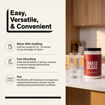 Branched Chain Amino Acids | Naked BCAAs - 100 Servings