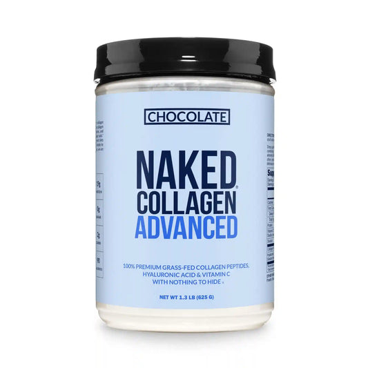 Chocolate Collagen Peptides with Hyaluronic Acid | Naked Collagen Advanced - 1.3 LB