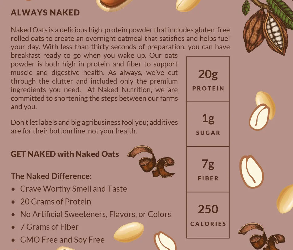 Chocolate Peanut Butter Protein Oats | Naked Oats