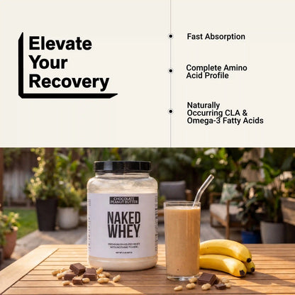 Chocolate Peanut Butter Whey Protein Powder 2LB | Naked Whey - 2LB
