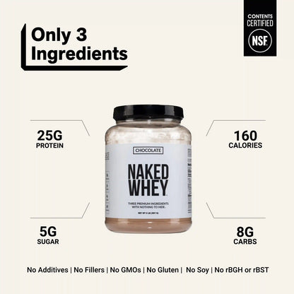 Chocolate Whey Protein Powder | Naked Chocolate Whey - 2LB
