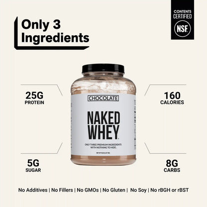 Chocolate Whey Protein Powder | Naked Chocolate Whey - 5LB