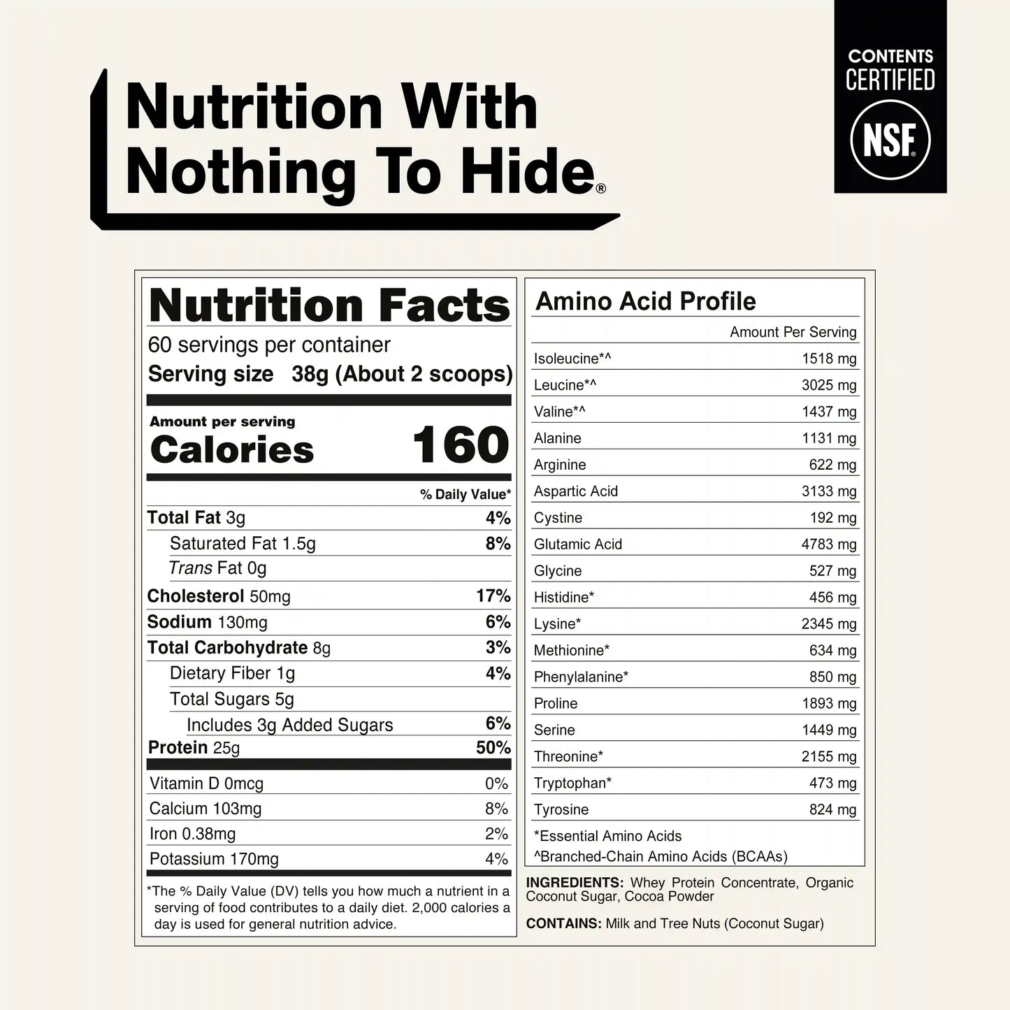 Chocolate Whey Protein Powder | Naked Chocolate Whey - 5LB