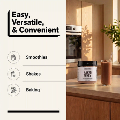 Chocolate Whey Protein Powder 1lb | Naked Chocolate Whey - 1LB