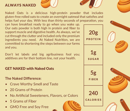 Cinnamon Roll Protein Oats | Naked Oats
