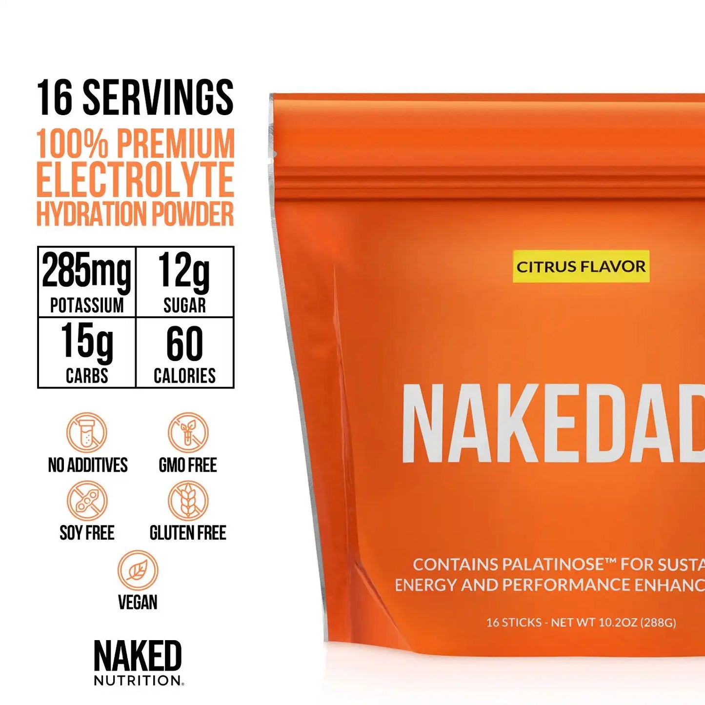 Citrus Electrolytes Powder Packets | Nakedade