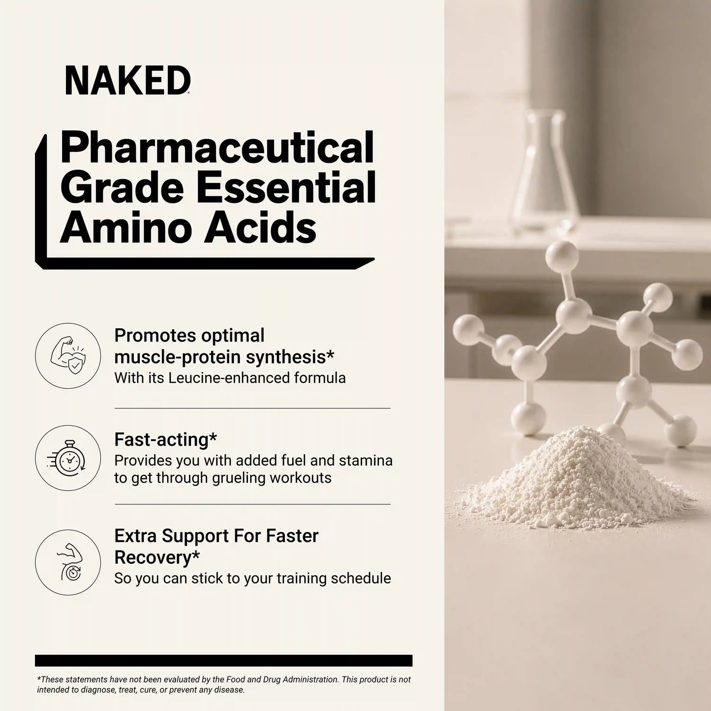 Mango Essential Amino Acids Supplement | Naked EAAs - 26 Servings