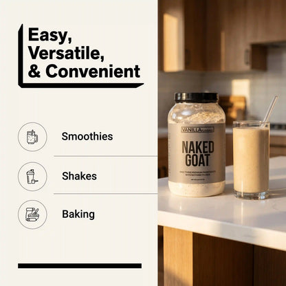 Vanilla Goat Whey Protein Powder | Naked Goat - 2lb
