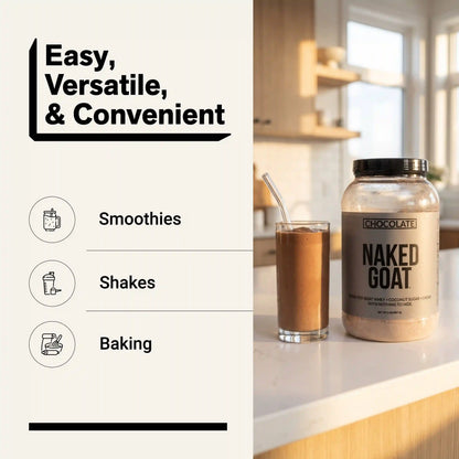 Chocolate Goat Whey Protein Powder | Naked Goat - 2lb