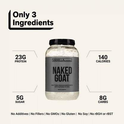 Vanilla Goat Whey Protein Powder | Naked Goat - 2lb