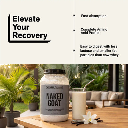 Vanilla Goat Whey Protein Powder | Naked Goat - 2lb