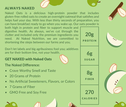 Green Apple Cinnamon Protein Oats | Naked Oats