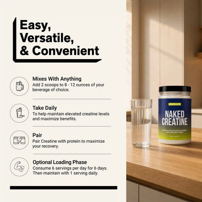 Lemon Lime Creatine Monohydrate Powder | Naked Creatine - 1.1LB