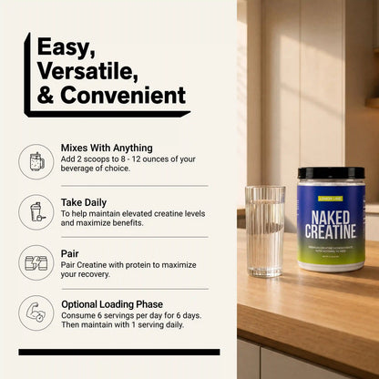 Lemon Lime Creatine Monohydrate Powder | Naked Creatine - 2.2LB