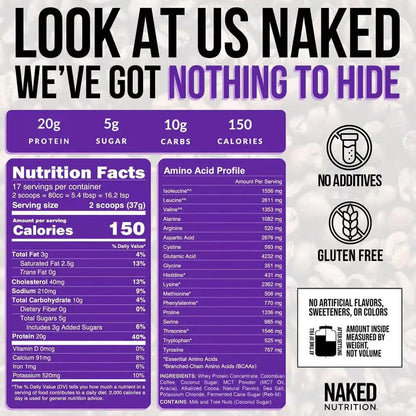 Mocha Latte Protein Iced Coffee | Naked Protein Coffee - 17 Servings