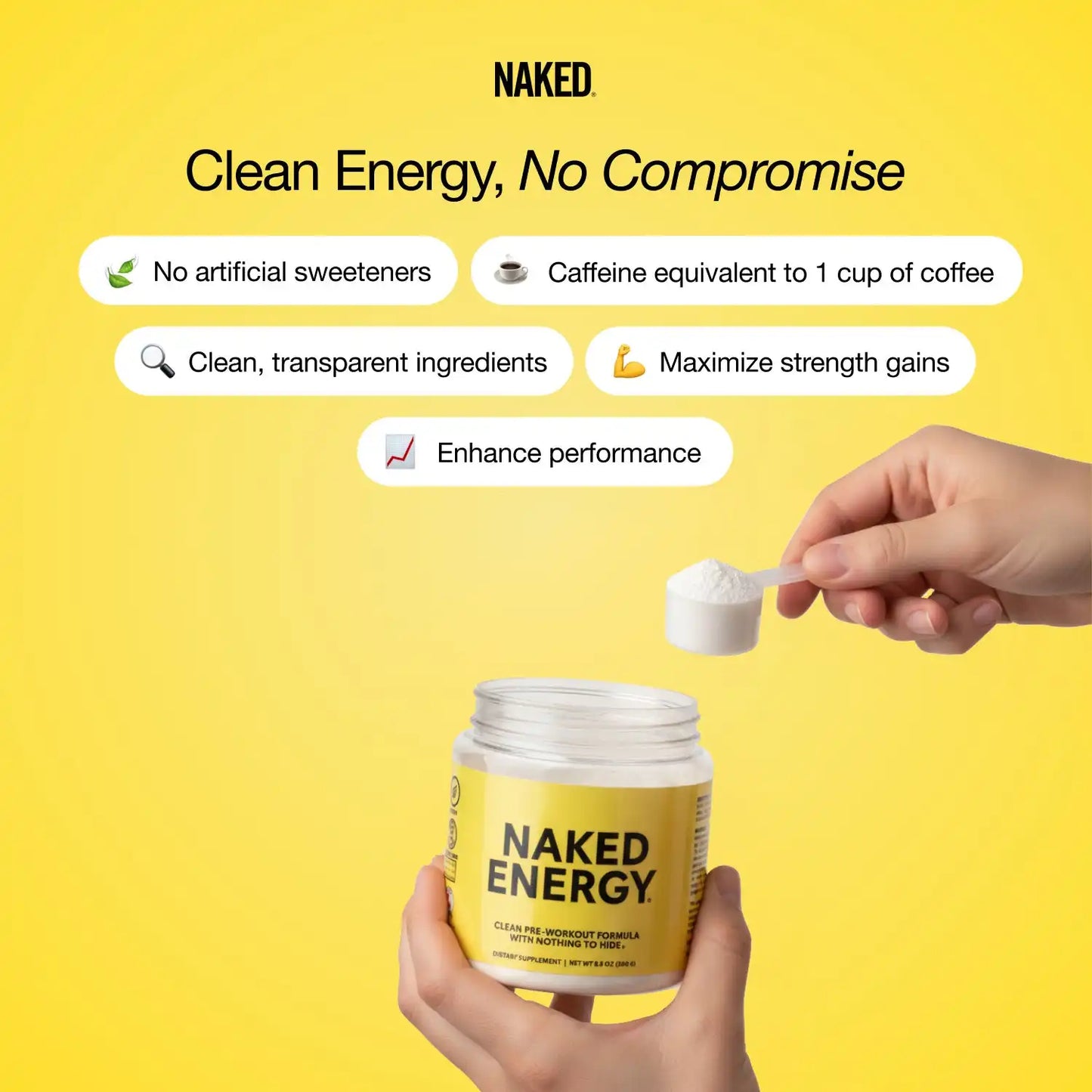 Fruit Punch Pre Workout Supplement | Naked Energy - 30 Servings