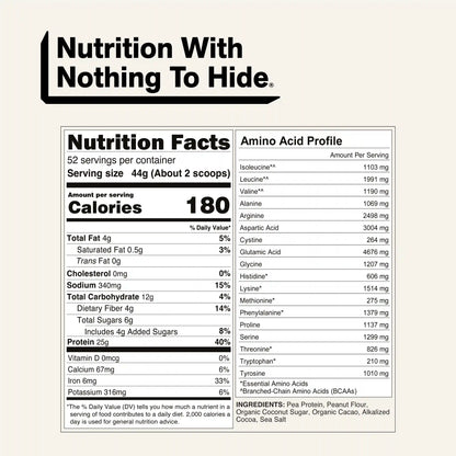 Chocolate Peanut Butter Pea Protein Powder | Naked Pea - 5LB