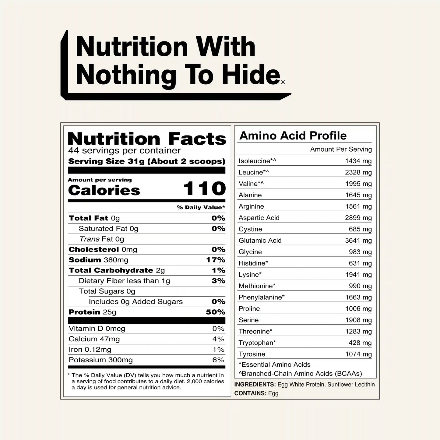 Egg White Protein Powder | Naked Egg - 3LB