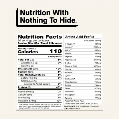 Goat Whey Protein Powder | Naked Goat - 2lb