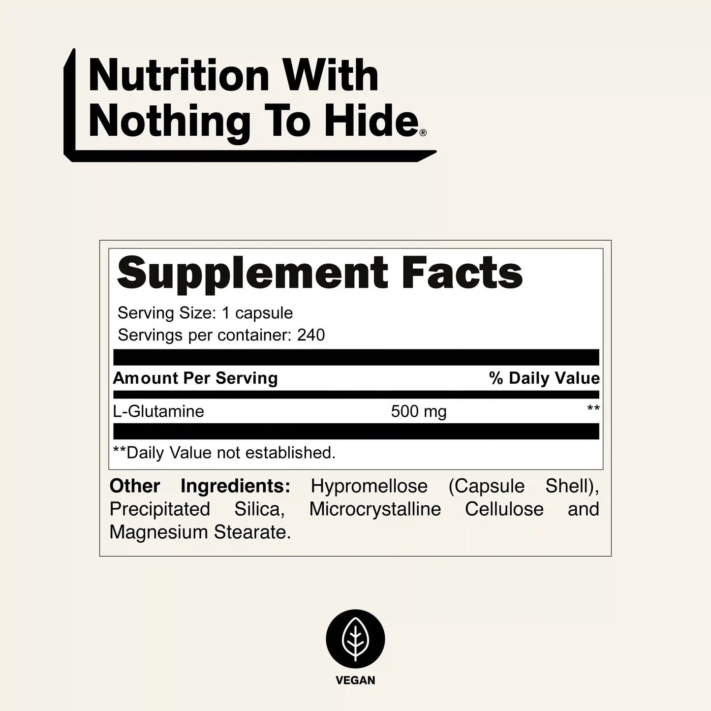 Glutamine Capsules | Naked Glutamine