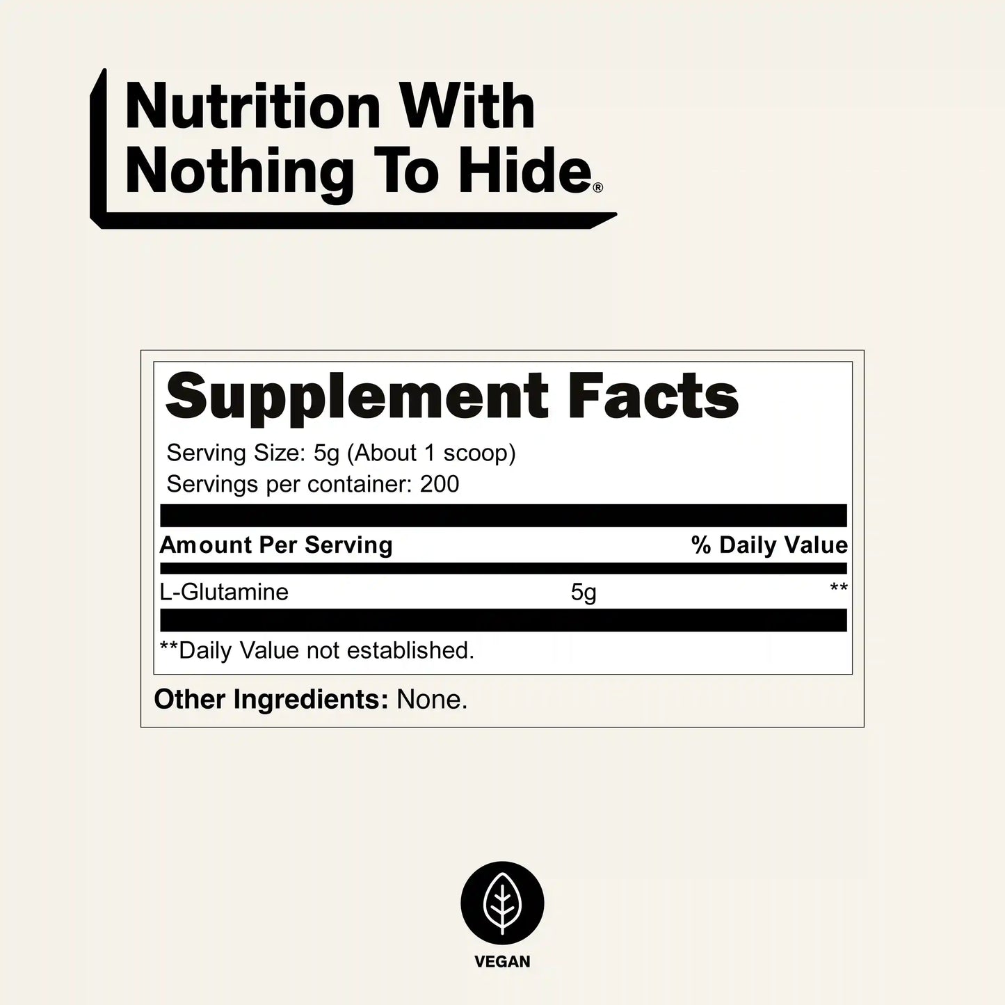 Glutamine Powder | Naked Glutamine 1KG