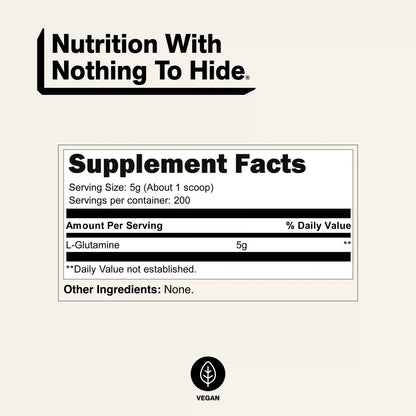 Glutamine Powder | Naked Glutamine 1KG
