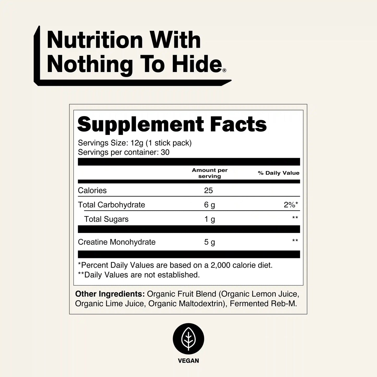 Lemon Lime Creatine Travel Packs | Naked Creatine - 30 Servings