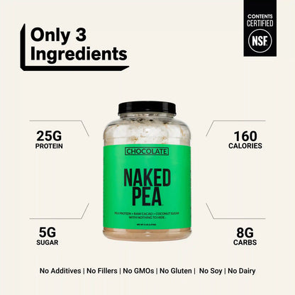 Chocolate Pea Protein Powder | Naked Chocolate Pea - 5LB