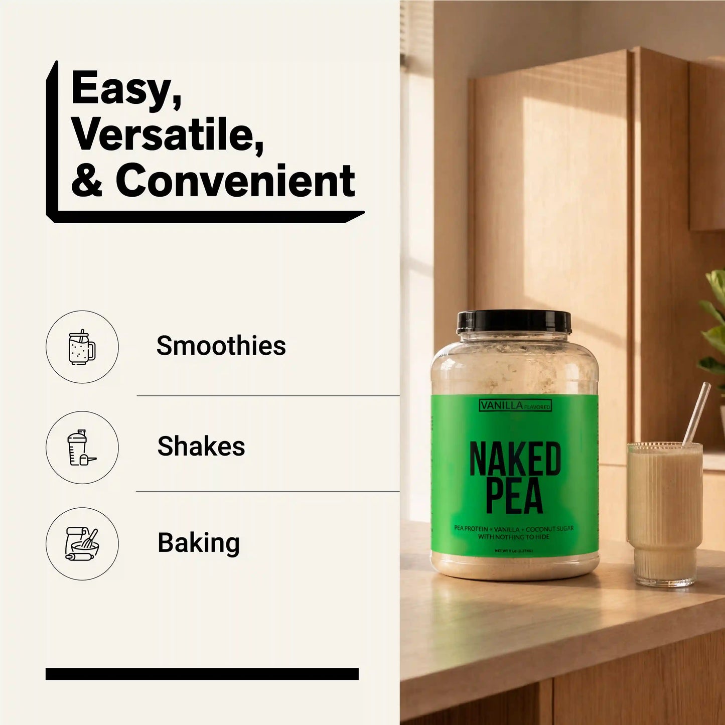 Vanilla Pea Protein Powder | Naked Vanilla Pea - 5LB