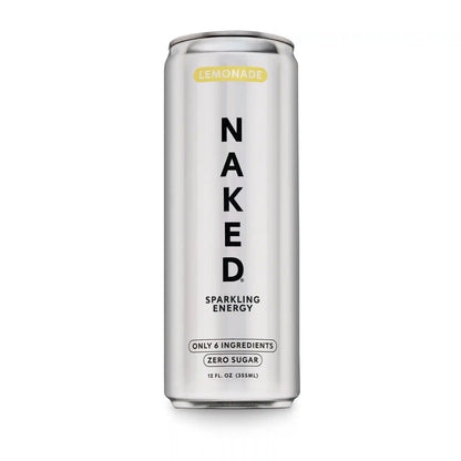 Lemonade Naked Sparkling Energy | Clean Energy Drink - 12 Cans
