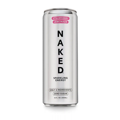 Strawberry Lemonade Naked Sparkling Energy | Clean Energy Drink - 12 Cans