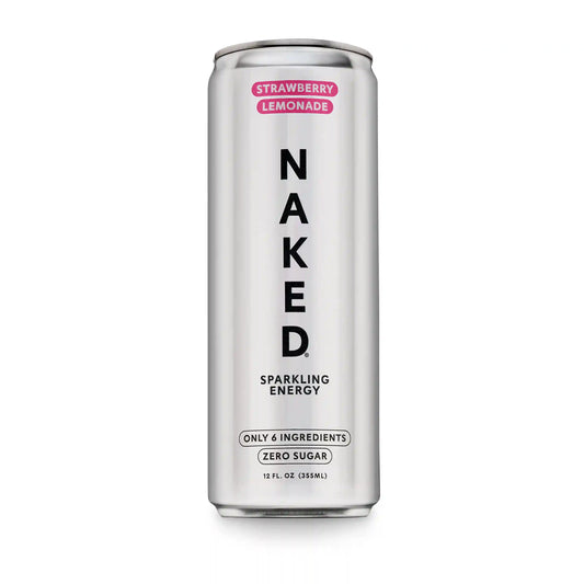 Strawberry Lemonade Naked Sparkling Energy | Clean Energy Drink - 12 Cans