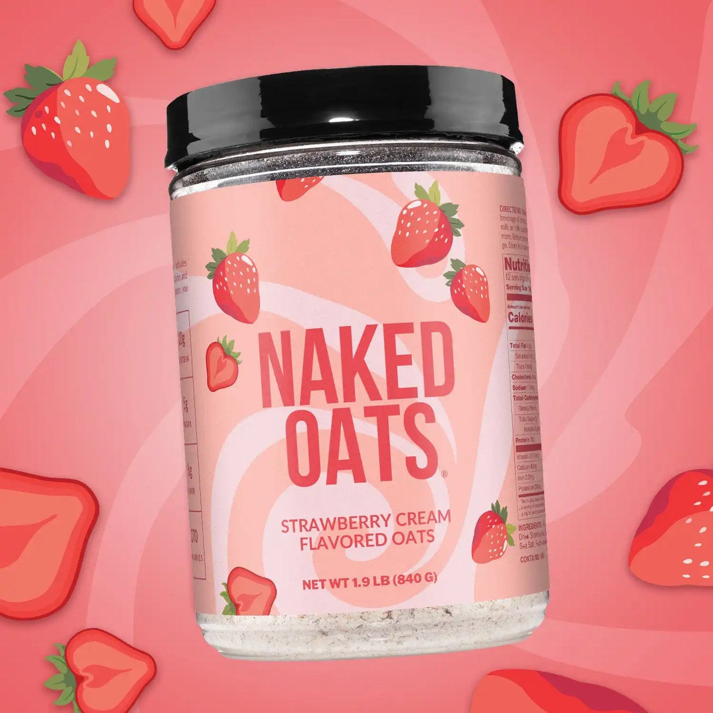 Strawberry Cream Protein Oats | Naked Oats