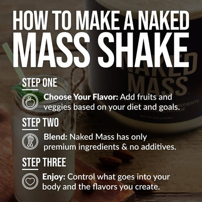 Strawberry Mass Gainer Protein Supplement | Naked Mass - 8LB