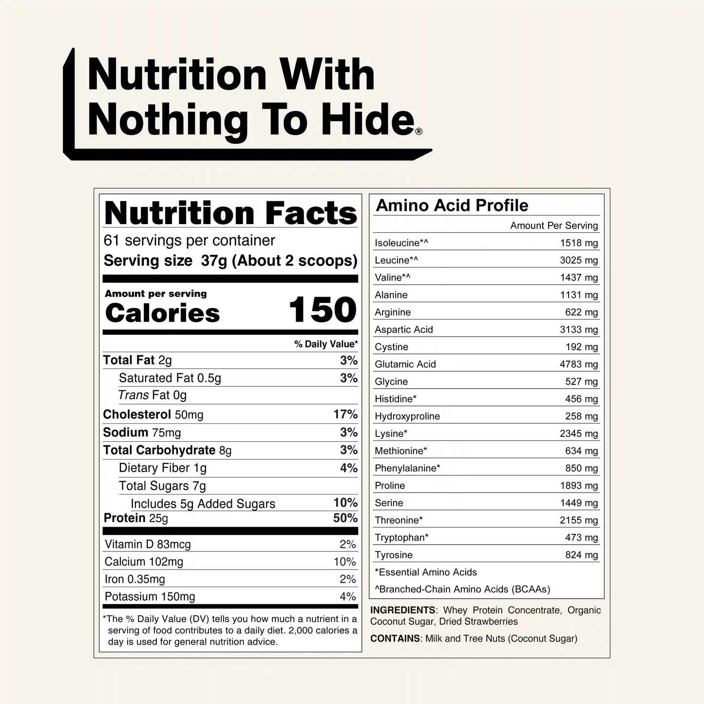 Strawberry Whey Protein Powder | Naked Strawberry Whey - 5LB
